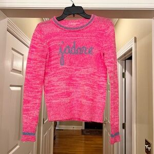 GUC Lilly Pulitzer Rollins Sweater in Pink Grenadine Jadore Intarsia Size XS